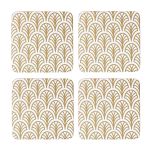 Dekohem - Glasunderlägg - Palm gold 4-pack